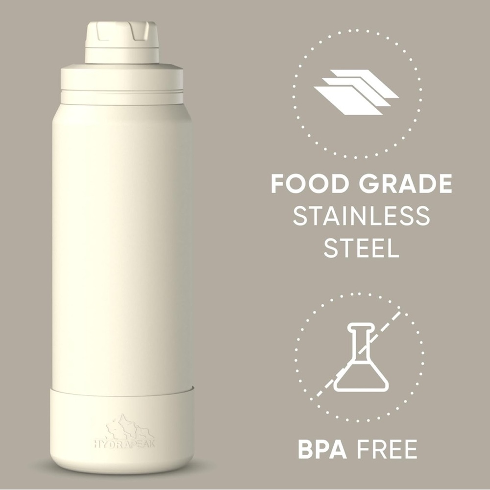 Cream Stainless Steel Water Bottle